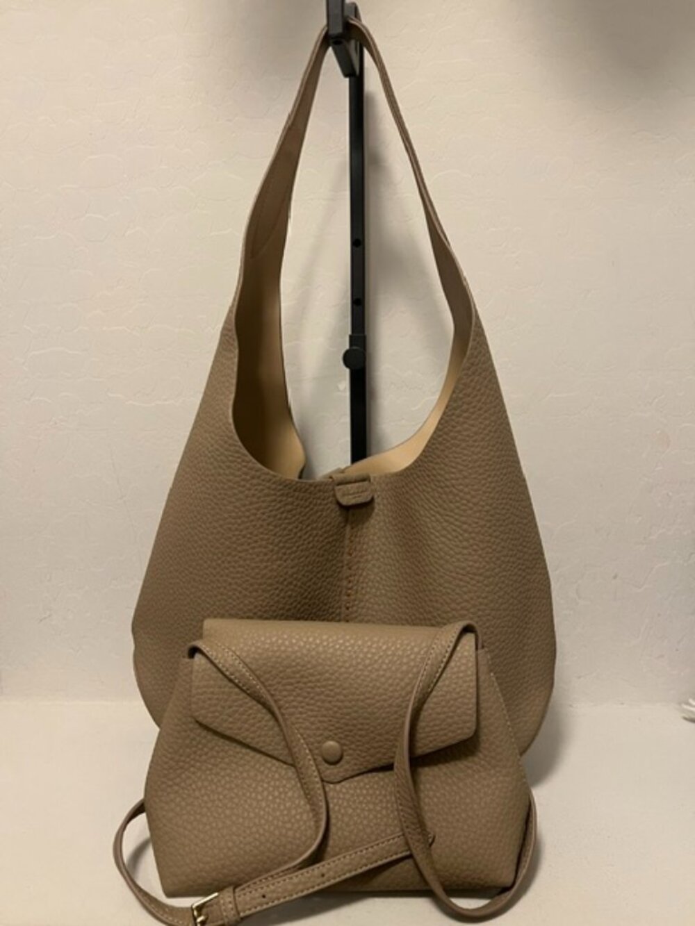 NEWBELLA Hanna Women's 2-piece Shoulder Bag & Clutch Set in Brown NWOT